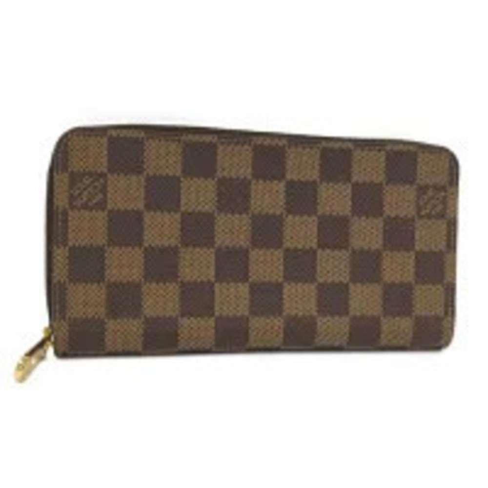 LOUIS VUITTON Zippy Wallet Round Zipper Long Damier Ebene Brown